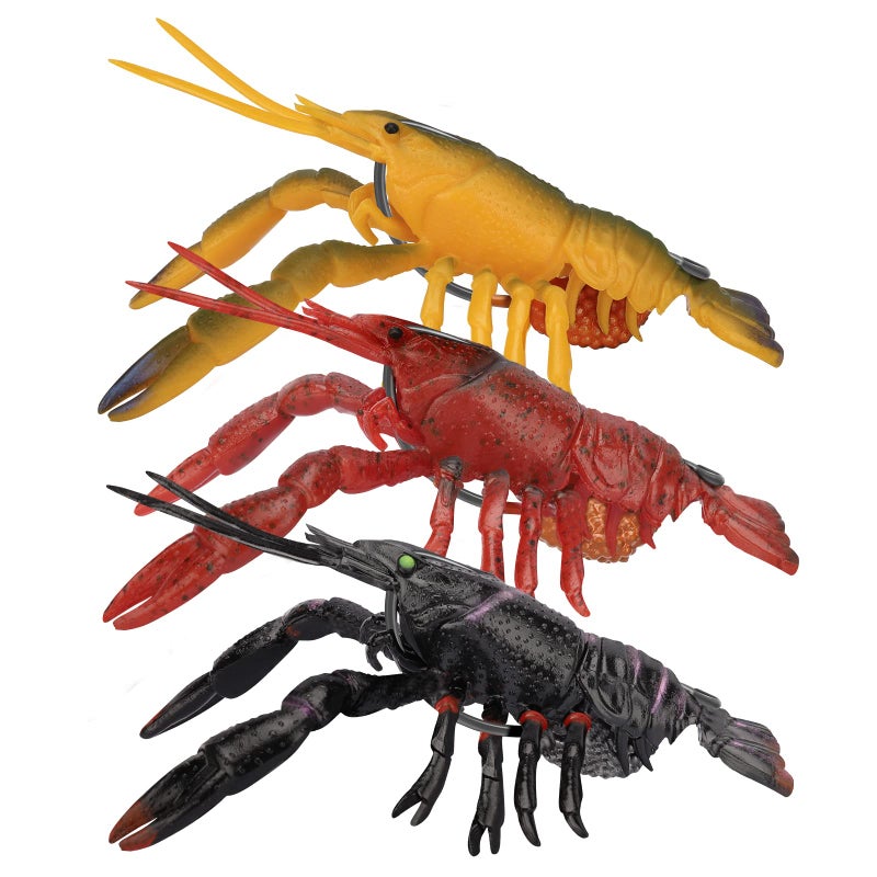 TRUSCEND Pre-Rigged Fishing Jigs, 1:50 Super Durable TPE Bass Fishing Lures, Well-Made Lifelike Soft Crayfish Swimbait, Weedless MarshSwamp Fishing Lure for Trout Crappie Walleye, Keep Separately! - Image 1